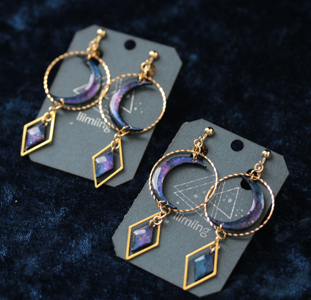 Crescent Moon Dimension パープルのピアス・イヤリング比較