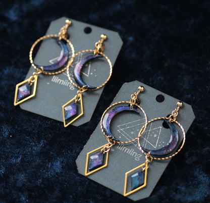 Crescent Moon Dimension パープルのピアス・イヤリング比較